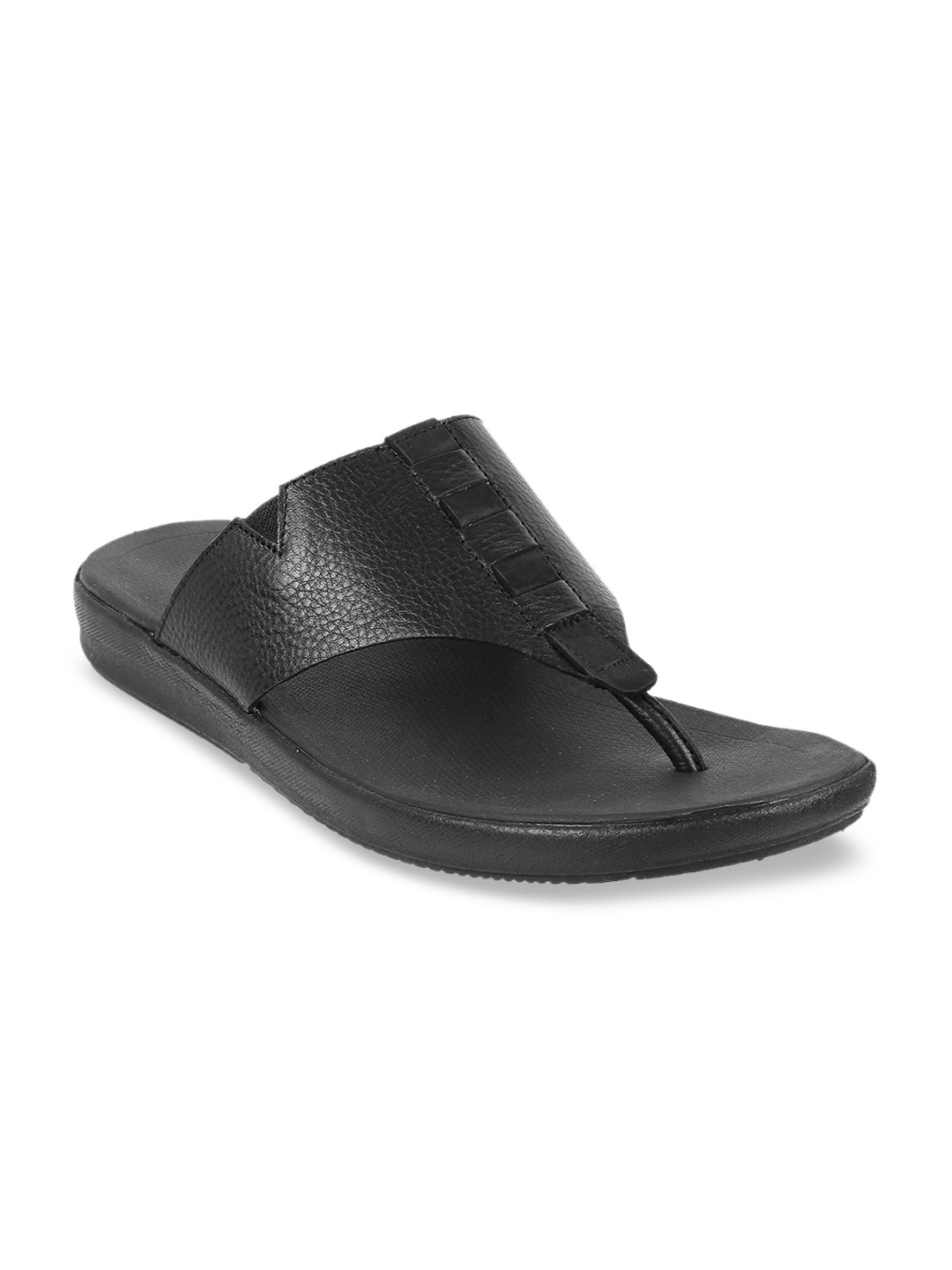 

Mochi Men Black Leather Sandals