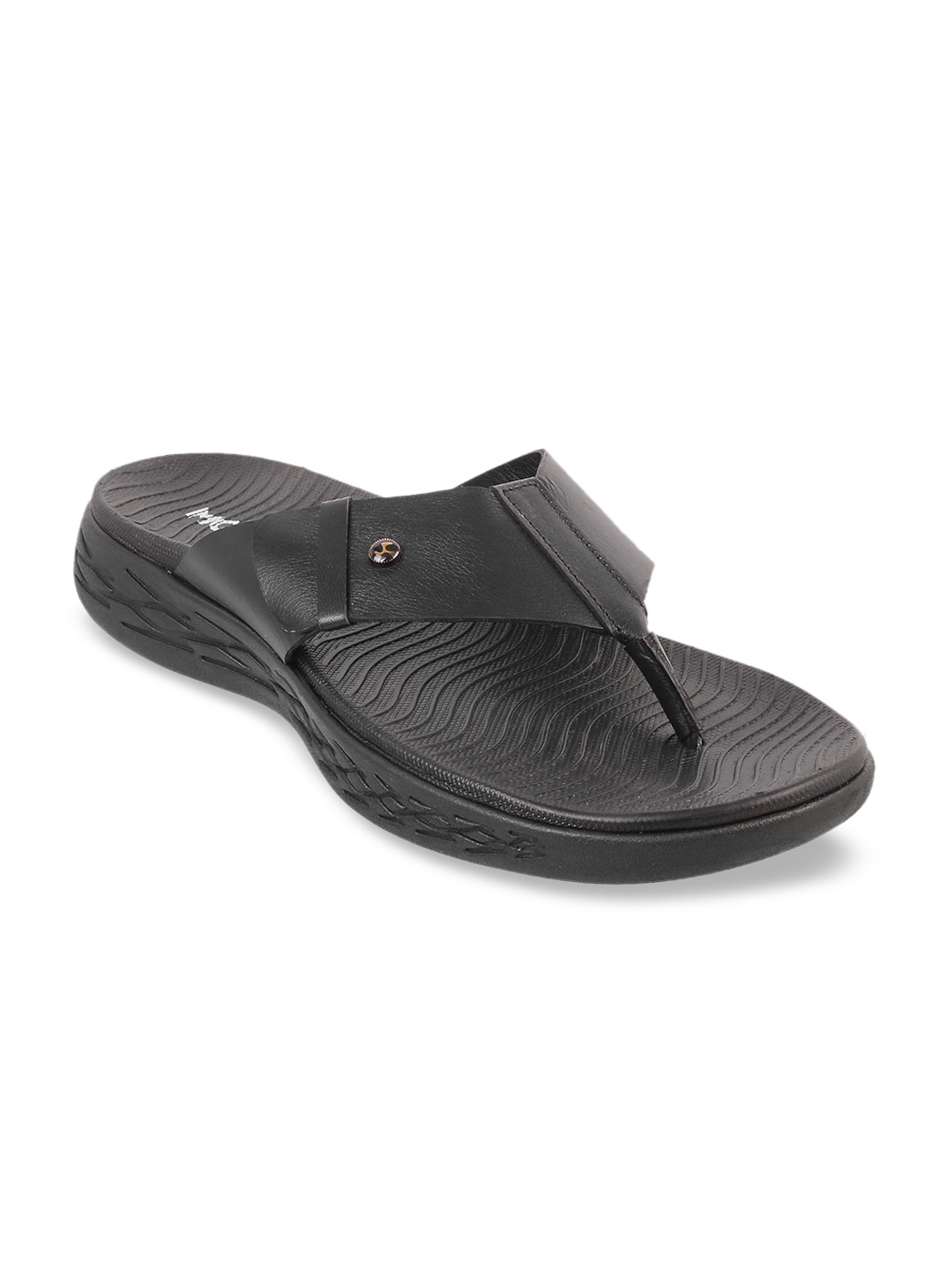 

Mochi Men Black Leather Sandals