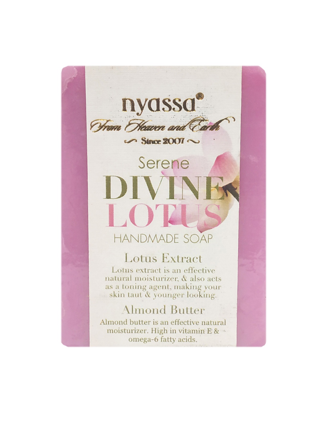 

Nyassa Divine Lotus Handmade Soap 75gm, Pink