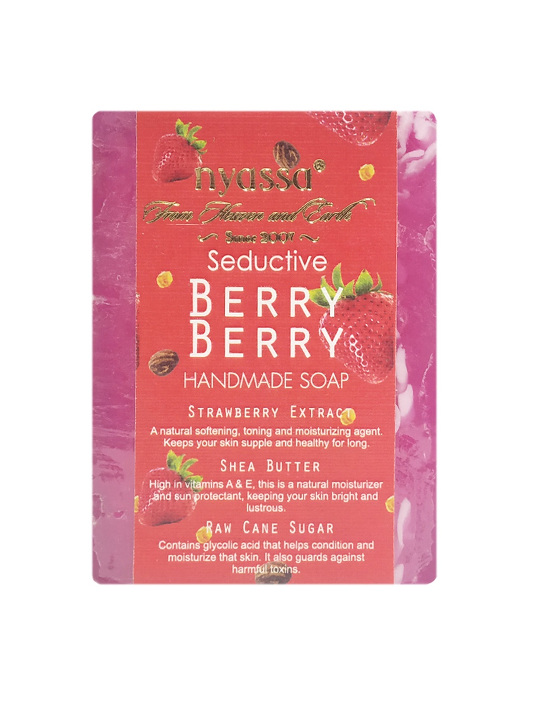 

Nyassa Berry Berry Handmade Soap 75gm, Red