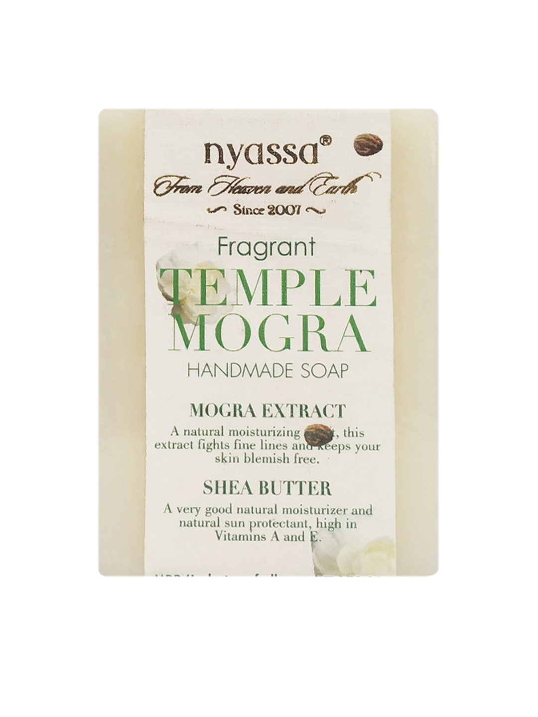 

Nyassa Temple Mogra Handmade Soap 75gm, White