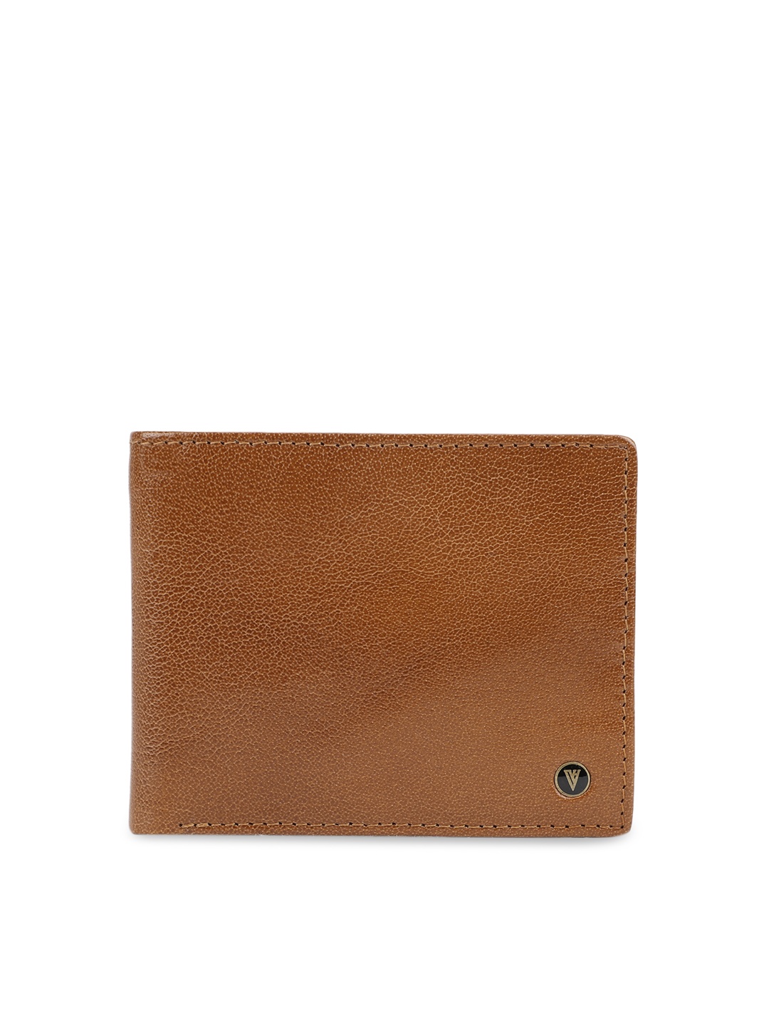 

Van Heusen Men Tan Brown Textured Leather Two Fold Wallet
