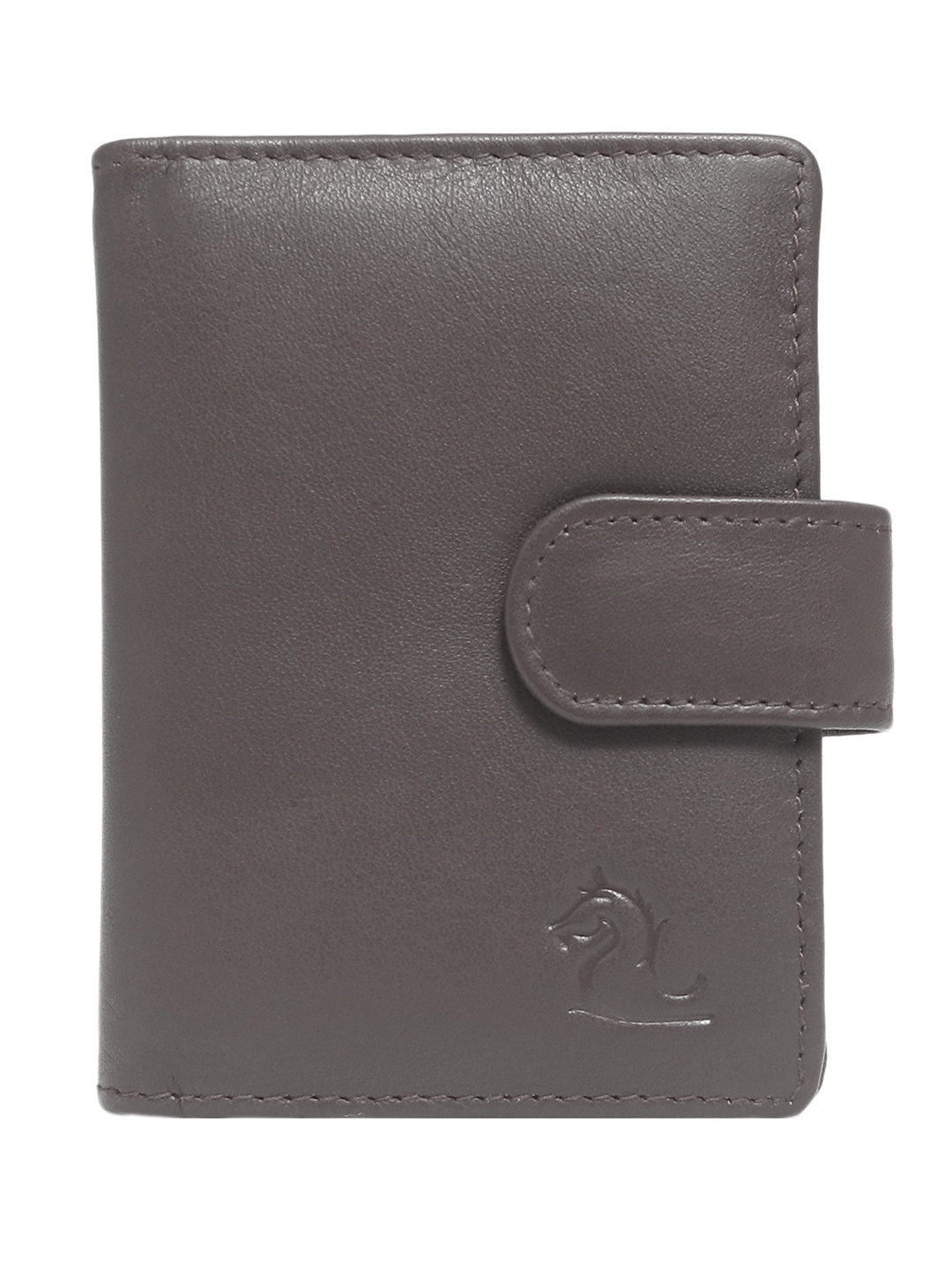 

Kara Unisex Brown Solid Leather Card Holder
