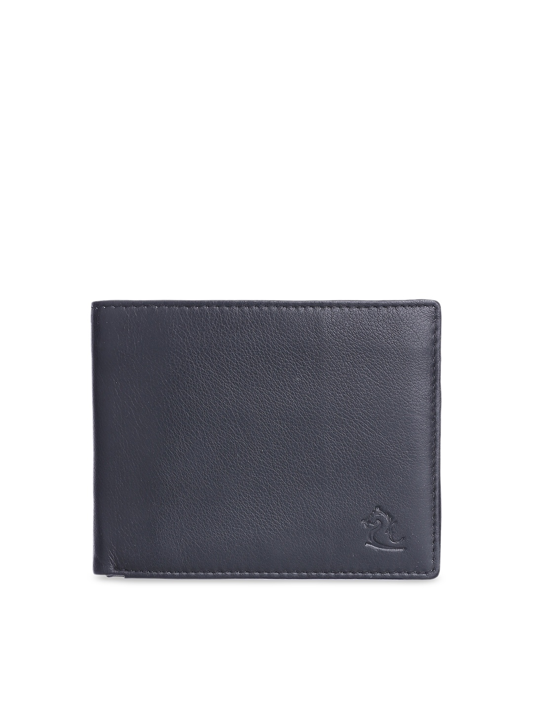 

Kara Men Black Solid Two Fold Leather Wallet