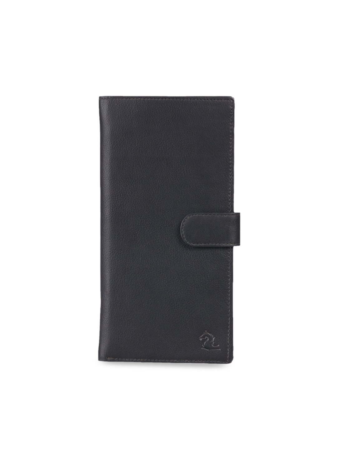 

Kara Unisex Black Solid Leather Passport Holder