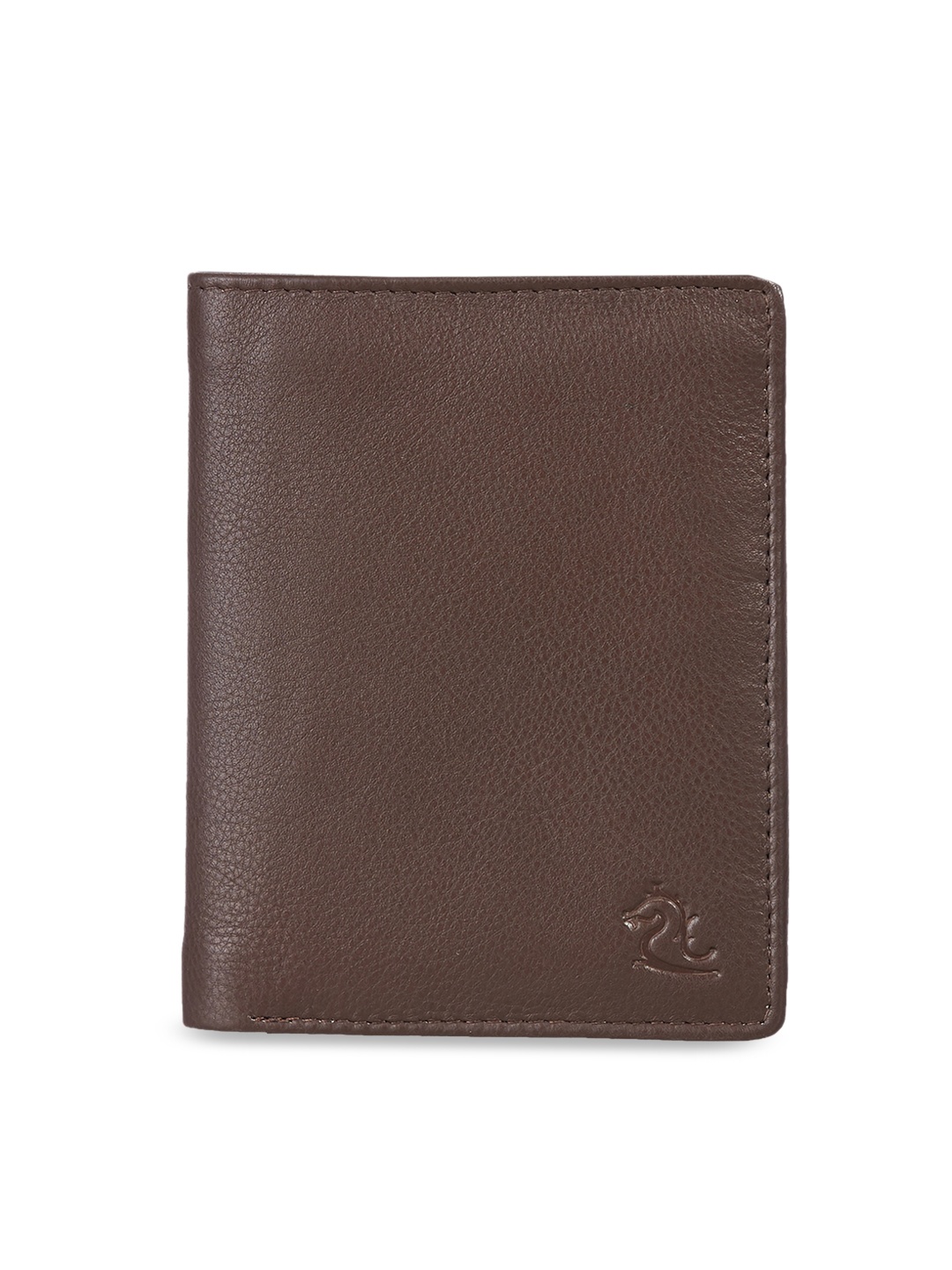 

Kara Men Brown Solid Two Fold Leather Wallet