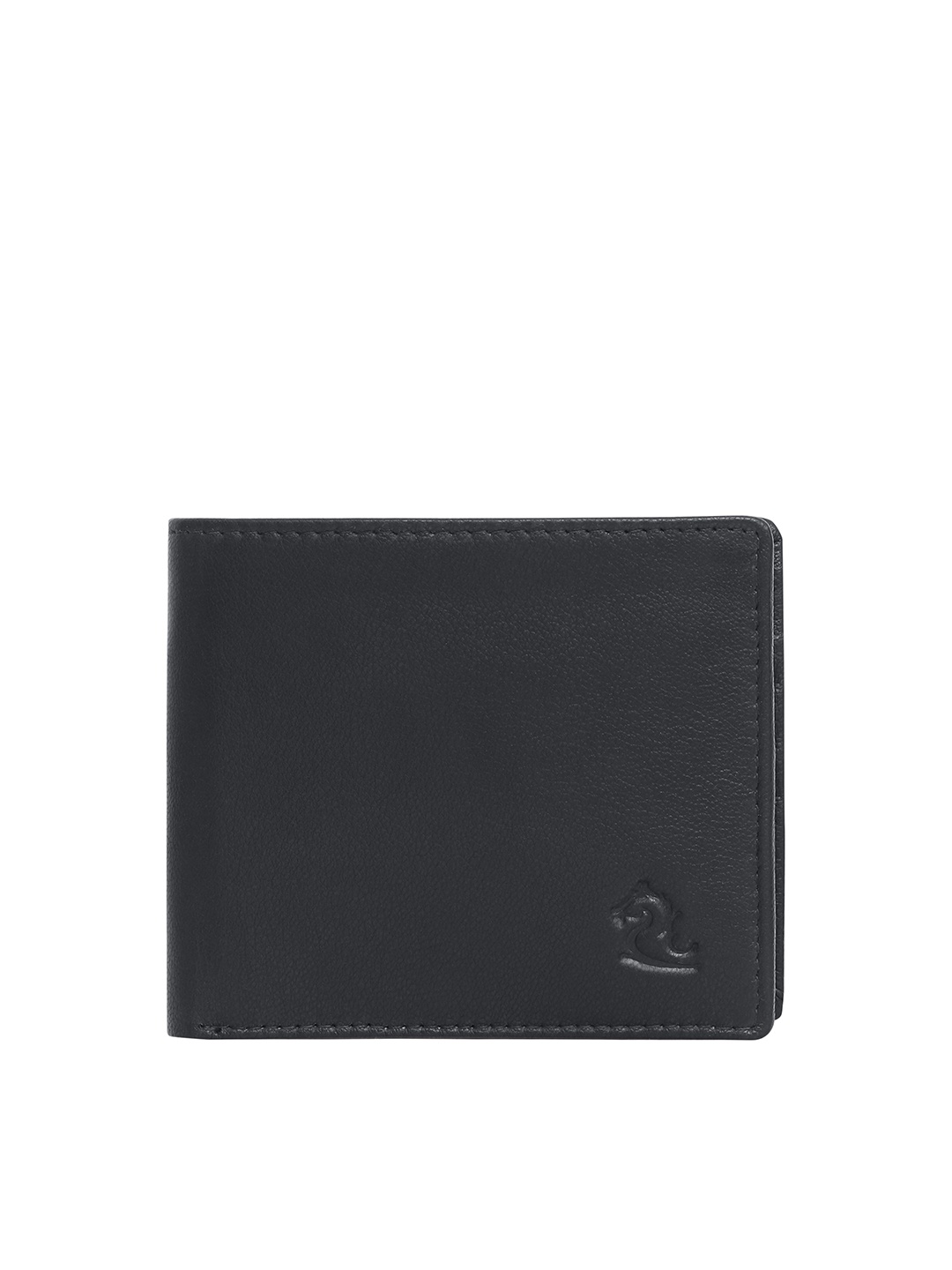 

Kara Men Black Solid Two Fold Leather Wallet