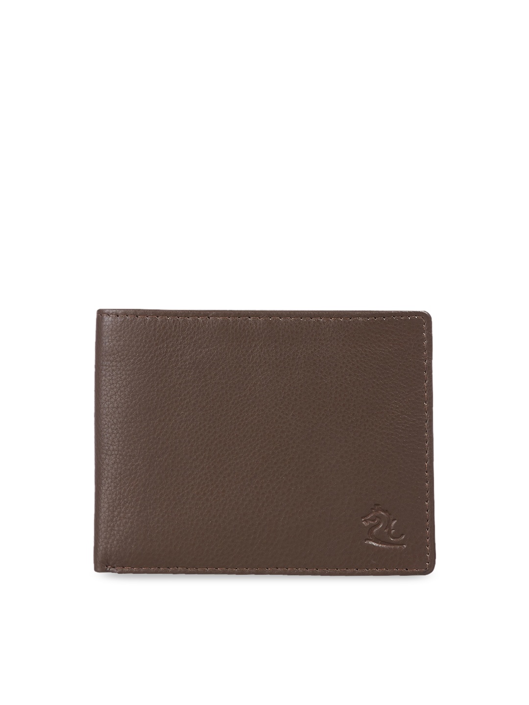 

Kara Men Brown Solid Two Fold Leather Wallet