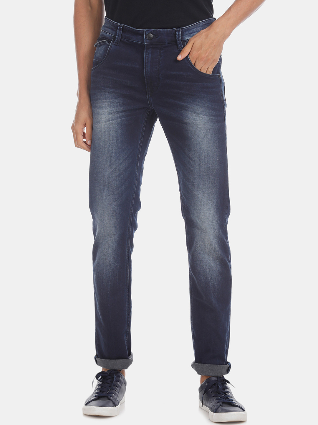 

U.S. Polo Assn. Denim Co. Men Blue Skinny Fit Mid-Rise Clean Look Stretchable Jeans