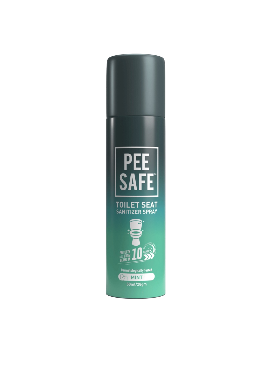 Pee Safe Mint Toilet Seat Sanitizer Spray 50 ml, Green