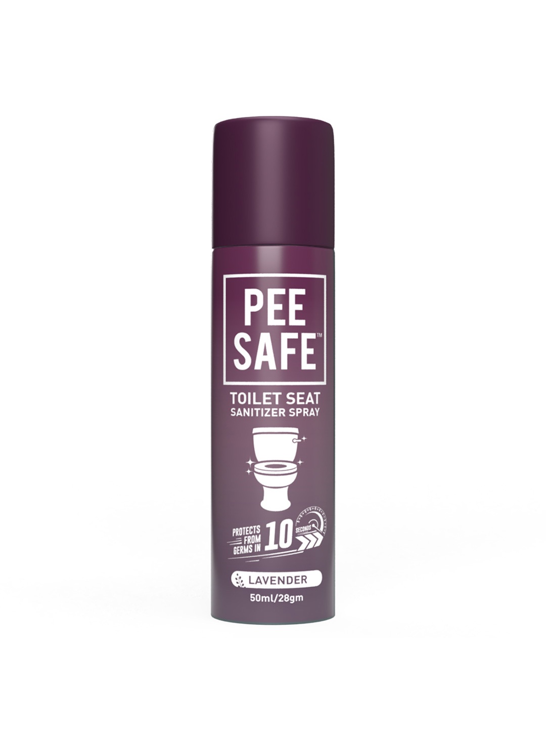 

PEESAFE Lavender Toilet Seat Sanitizer Spray - Anti-Odour, Deodorizer - 50ml, Purple