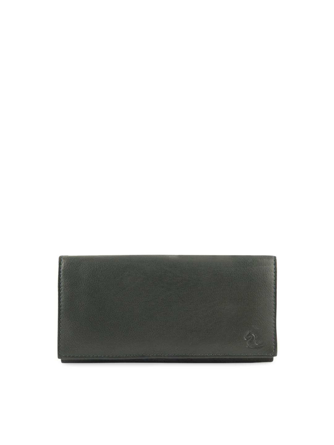 

Kara Women Olive Green Solid Leather Envelope