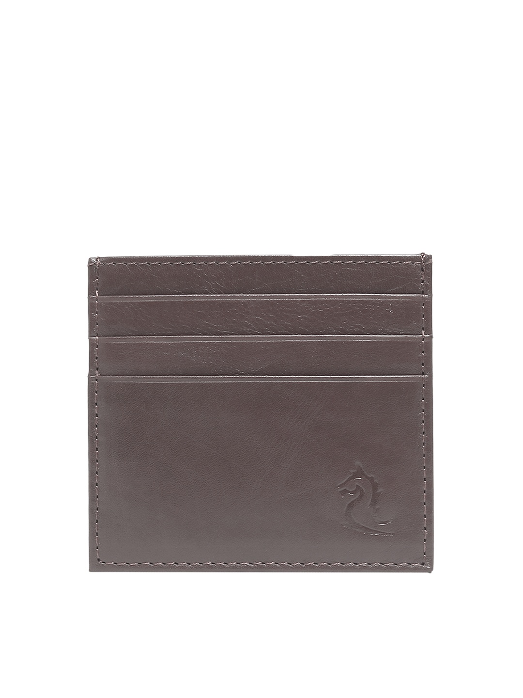 

Kara Unisex Brown Solid Leather Card Holder