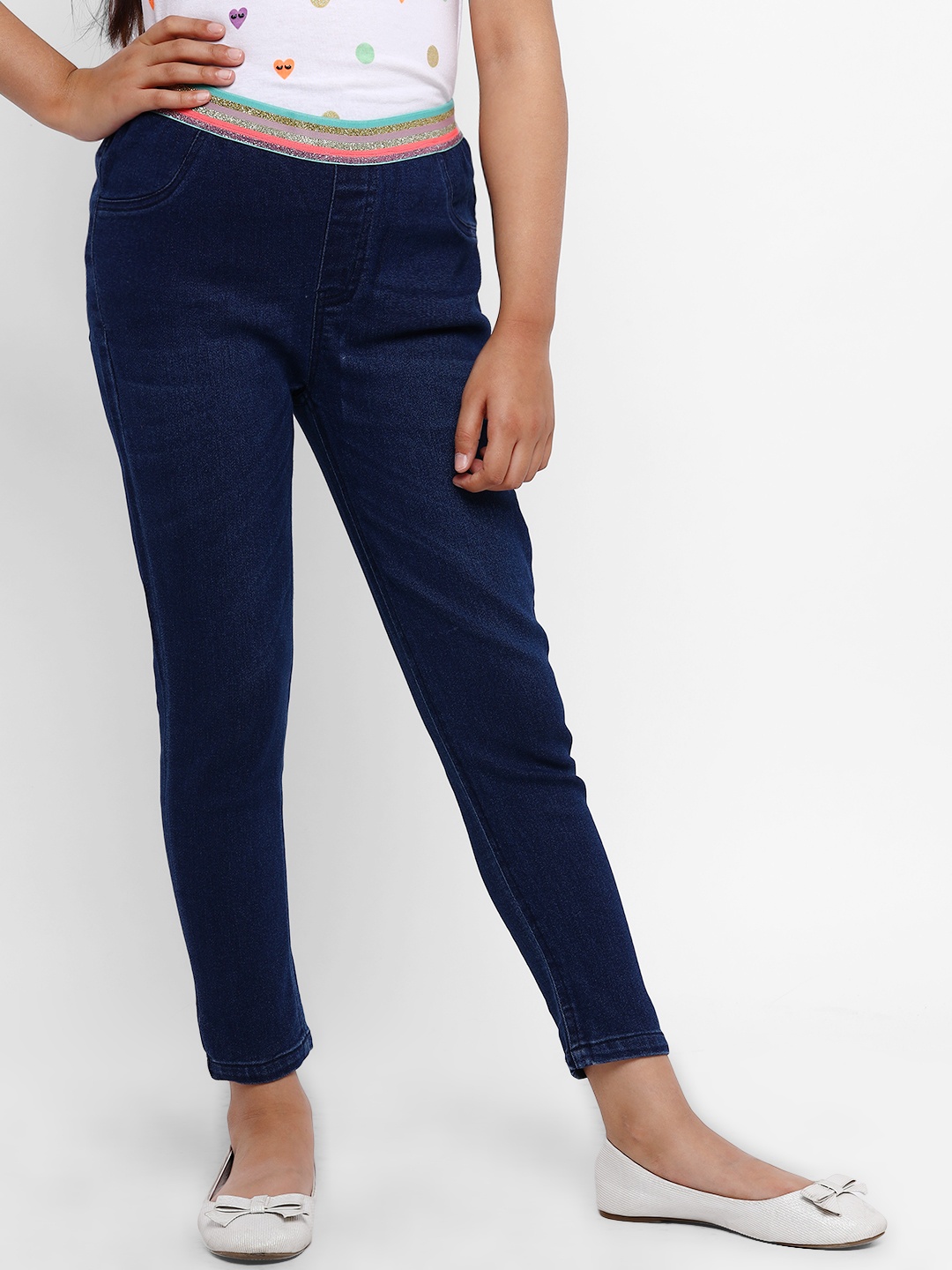 

Nauti Nati Girls Navy Blue Solid Jeggings