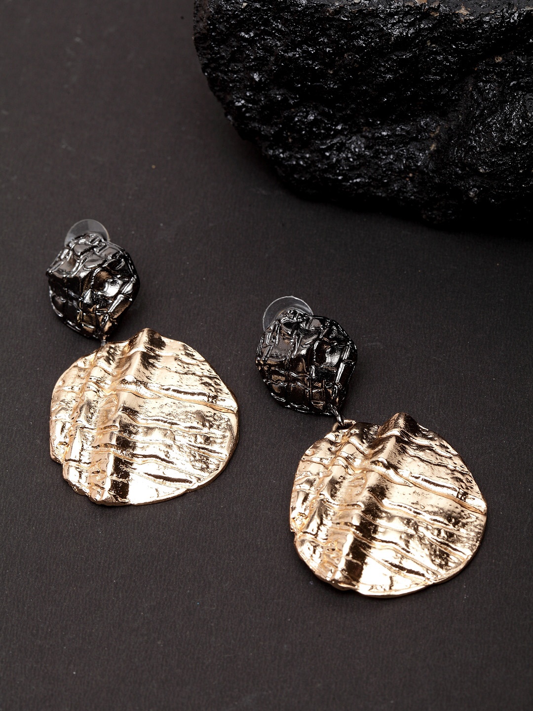 

Madame Grey Rose Gold-Plated Circular Drop Earrings