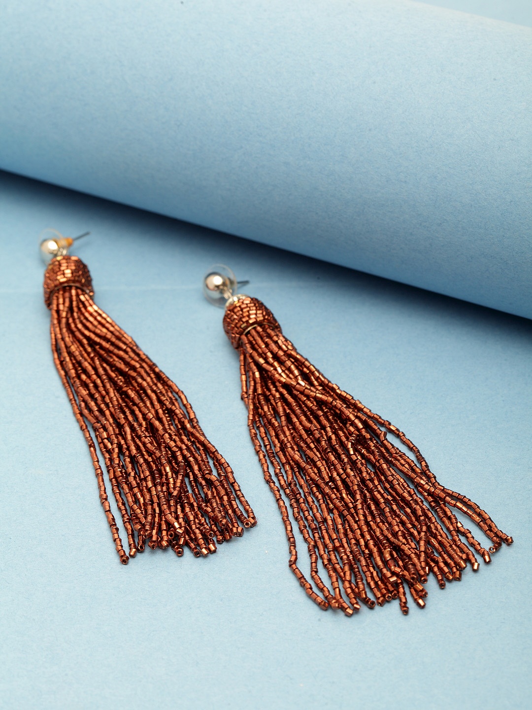 

Madame Silver-Plated Copper-Toned Quirky Drop Earrings