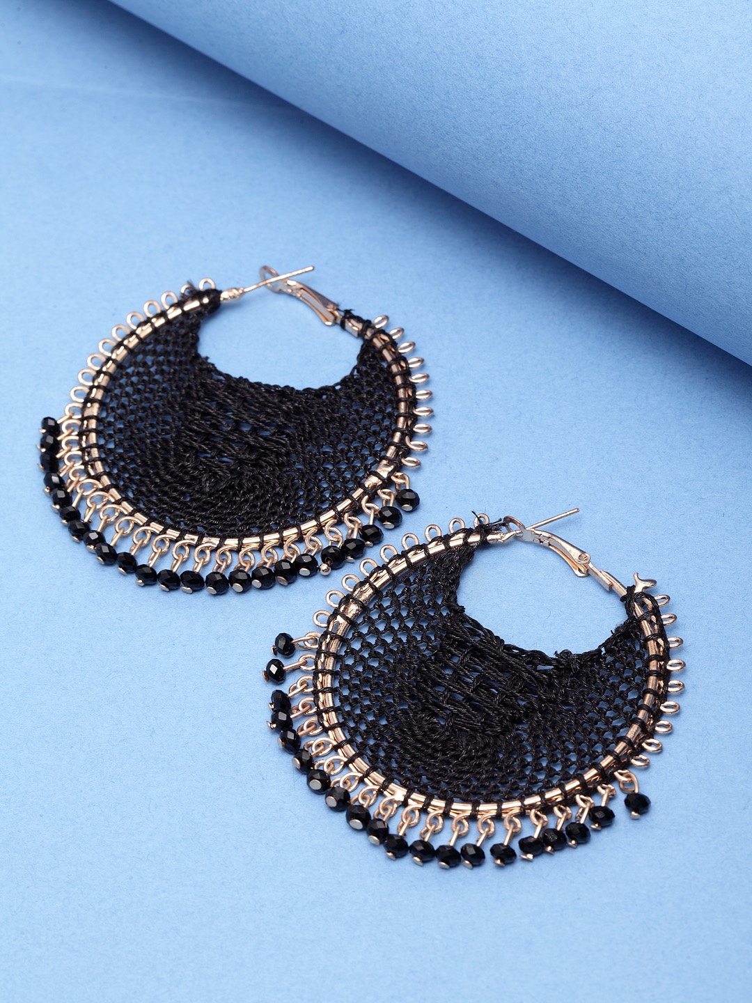 

Madame Black Circular Hoop Earrings