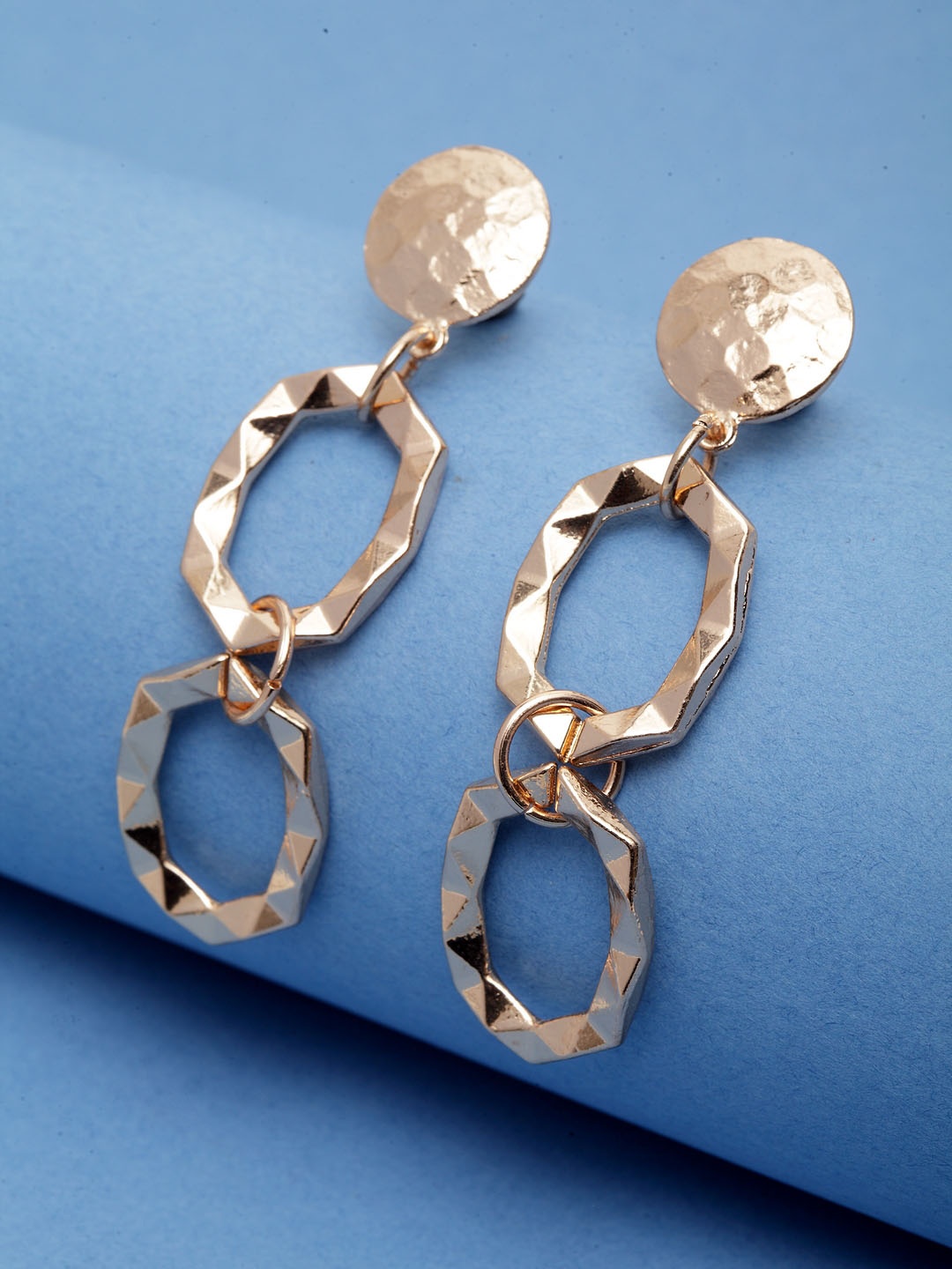 

Madame Rose Gold-Plated Oval Drop Earrings