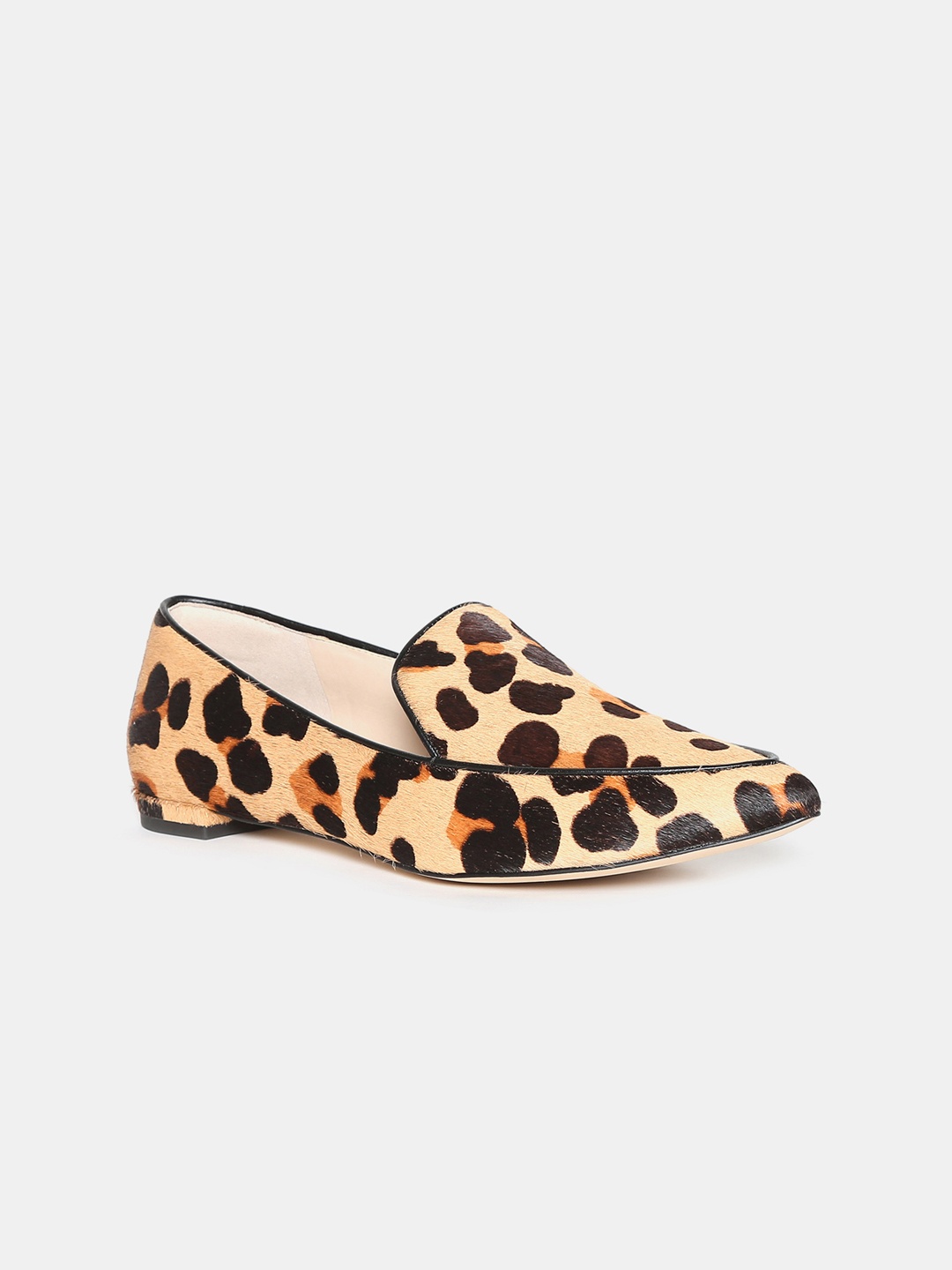 

Cole Haan Women Beige & Brown Printed Leather Loafers