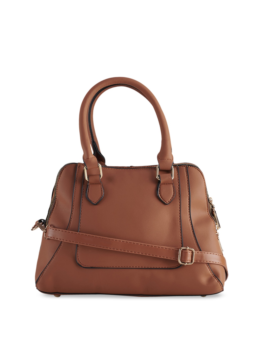 

LEGAL BRIBE Women Tan Brown Solid Handheld Bag