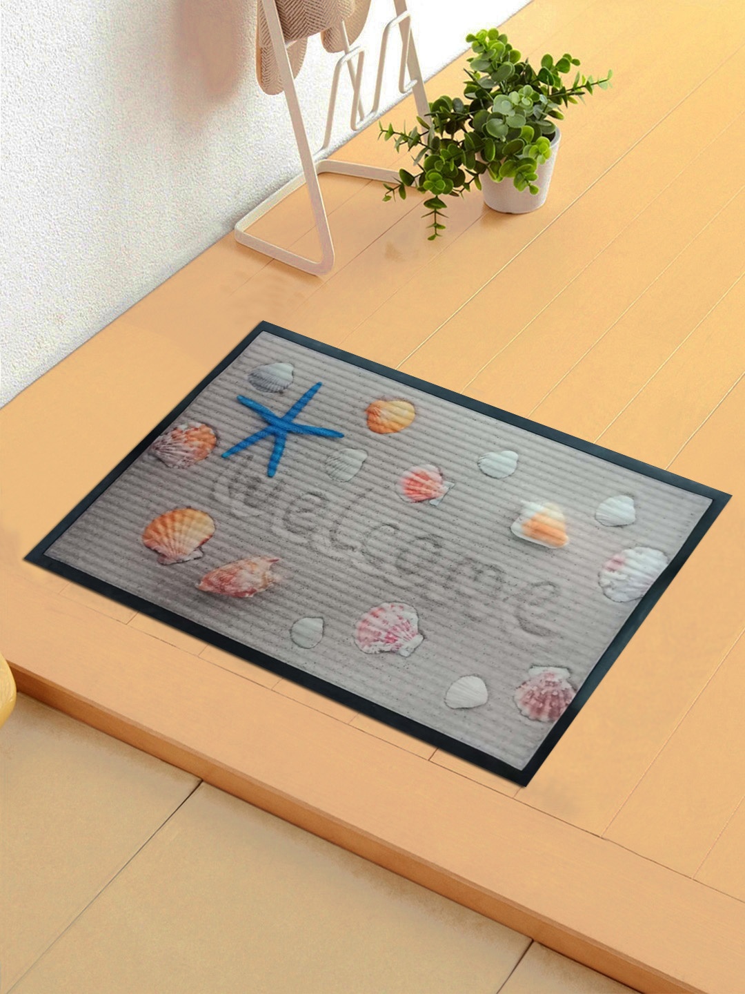 

Status Grey & Orange 3D Digital Printed Anti-Skid Doormat