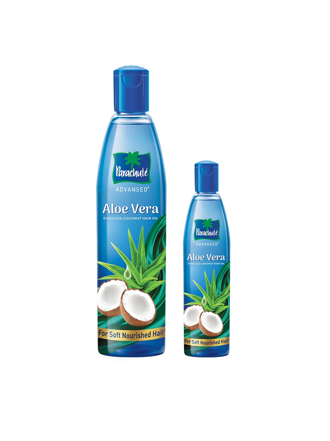 

Parachute Set of 2 Advansed Aloe Vera Enriched Coconut Hair Oils - 250 ml & 75 ml, Blue