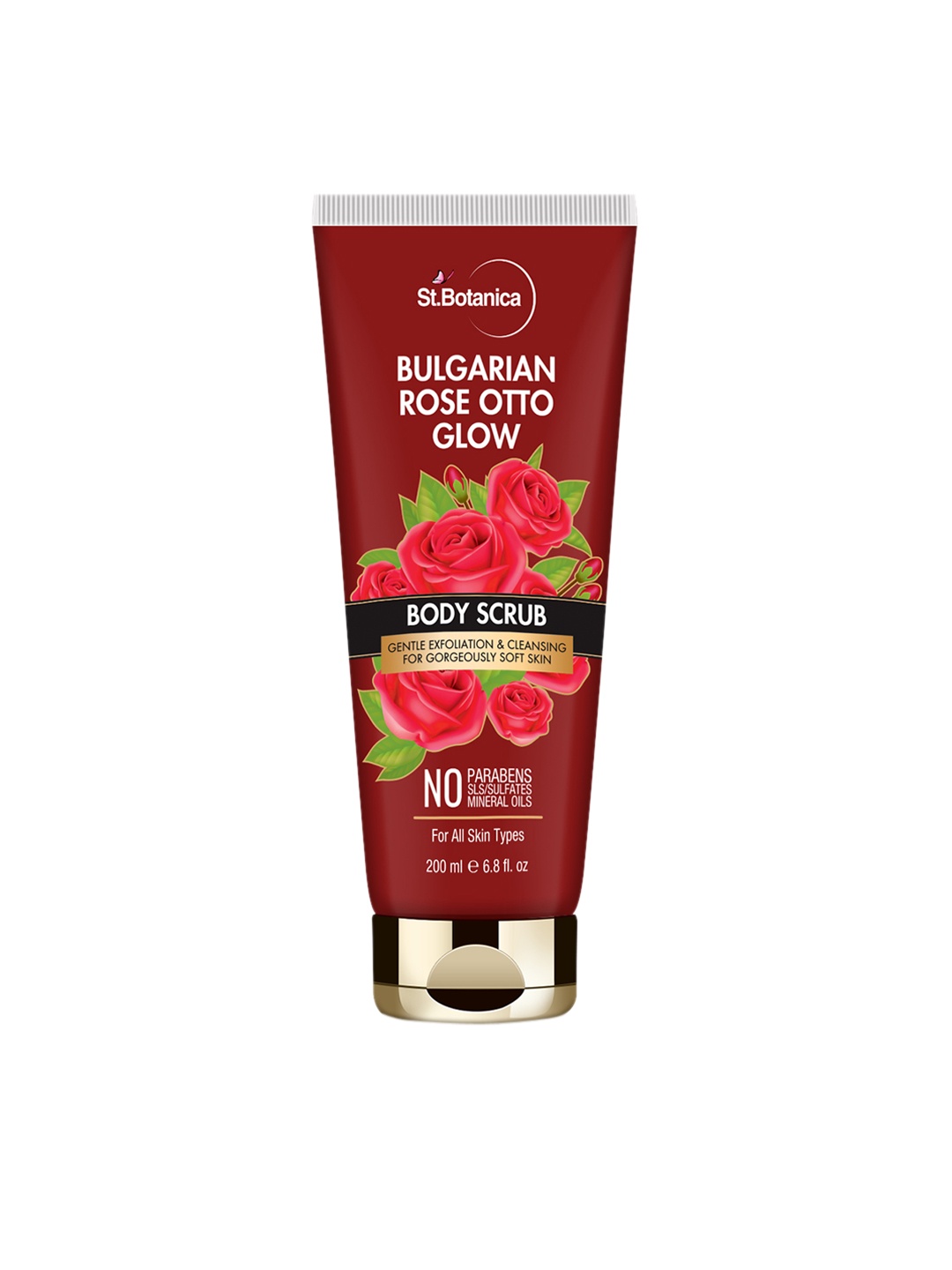 

St.Botanica Bulgarian Rose Otto Glow Body Scrub 200 ml, Red