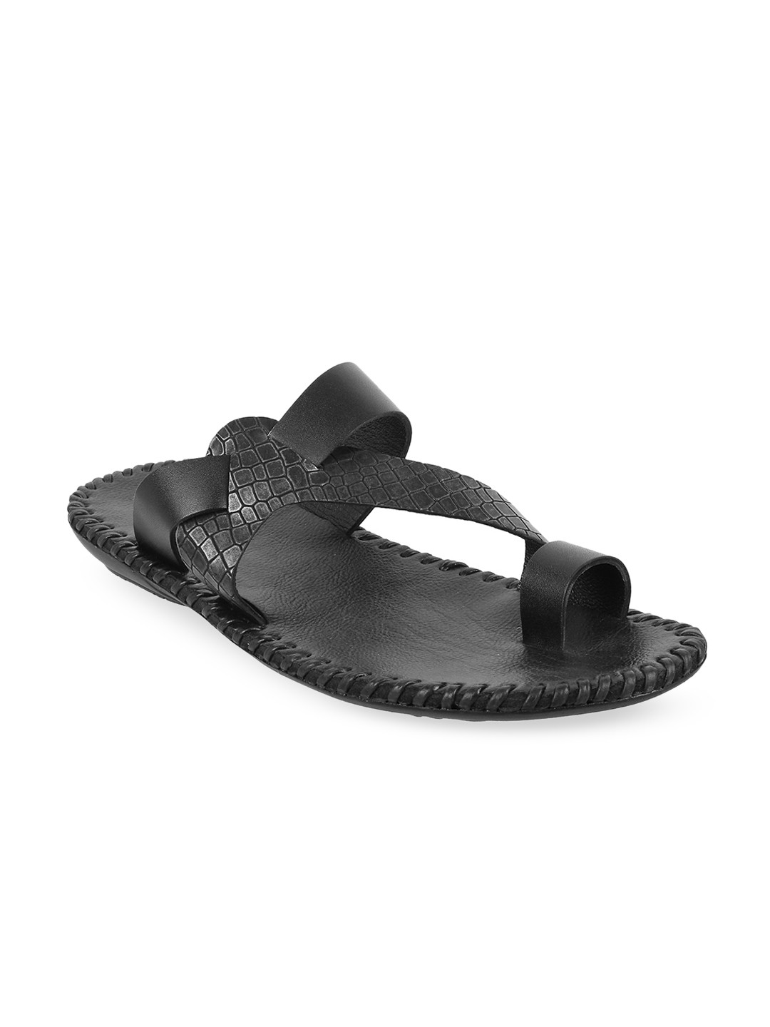 

Metro Men Black Comfort Sandals