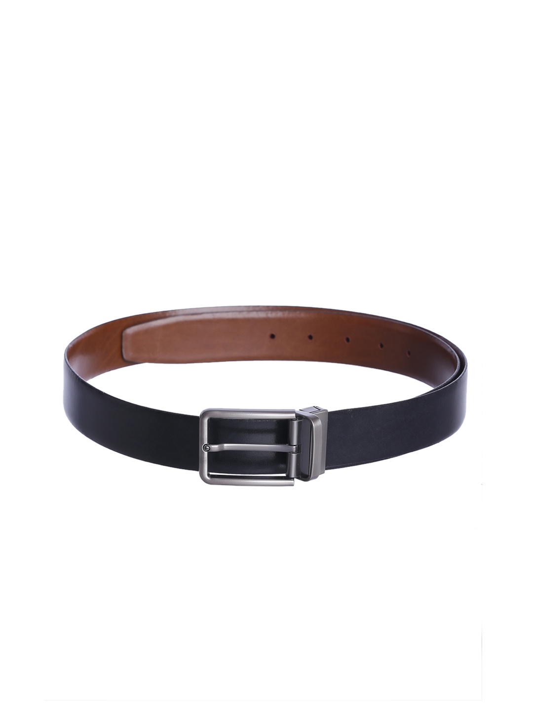 

Kara Men Black & Brown Solid Reversible Leather Belt