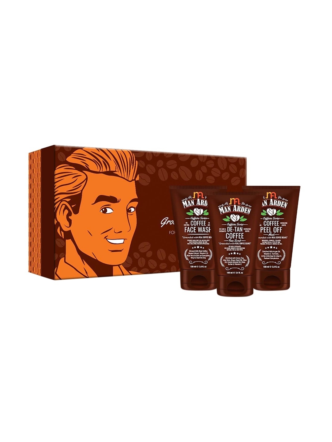 

Man Arden Coffee Skin Care Kit 300 ml, Brown