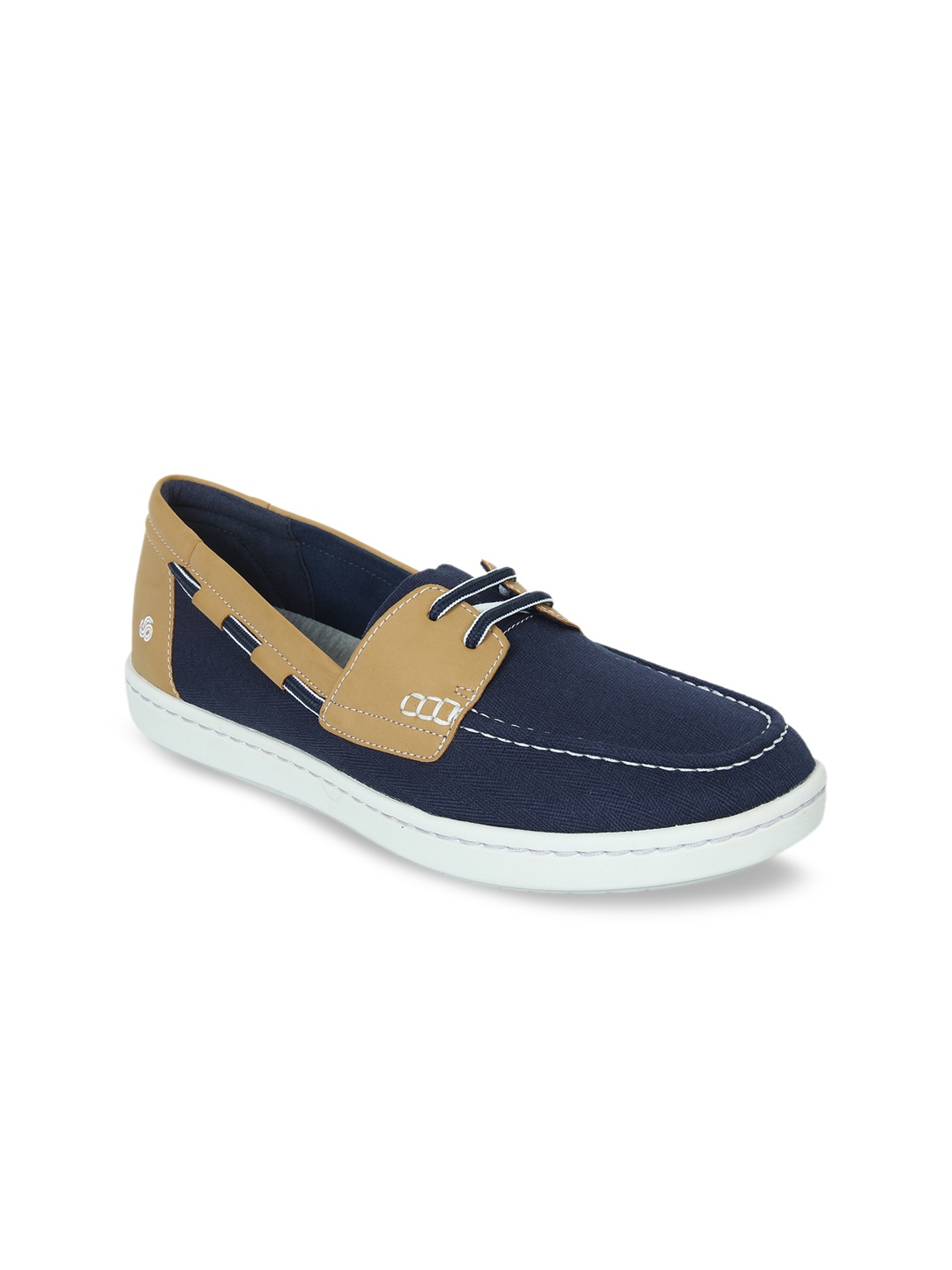 

Clarks Women Blue & Beige Colourblocked Boat Shoes