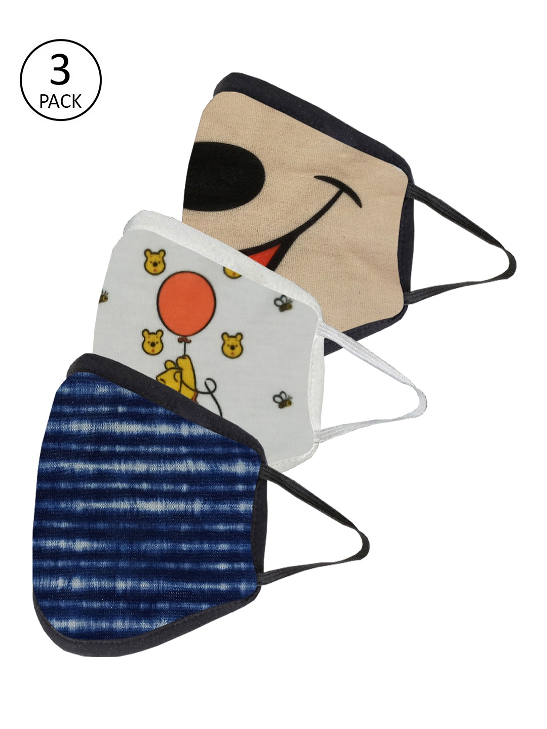 

YK Disney Boys Multicoloured Pack of 3 Reusable 3-Layer Protective Outdoor Masks, Multi