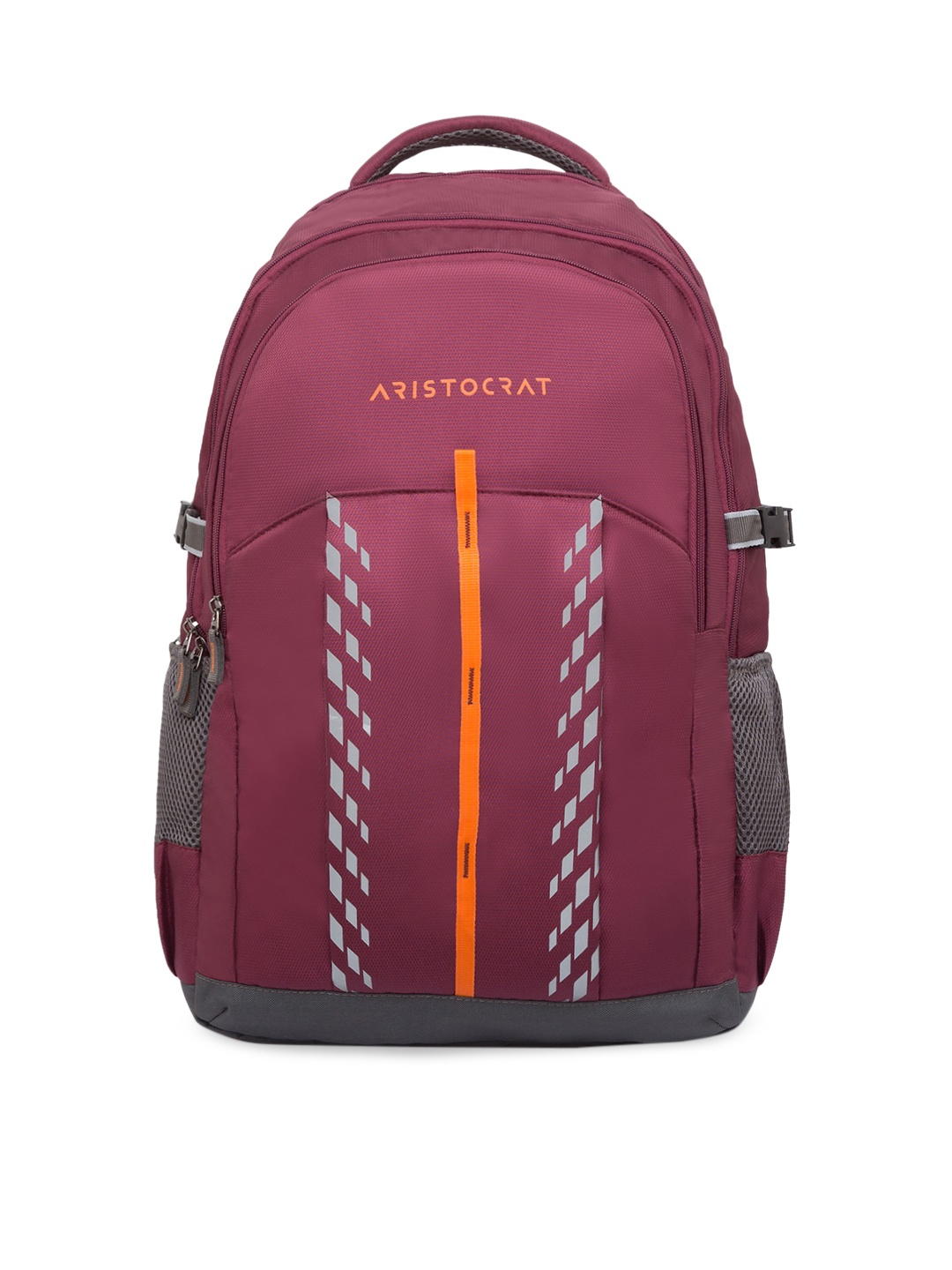 

Aristocrat Unisex Maroon & Grey Backpack