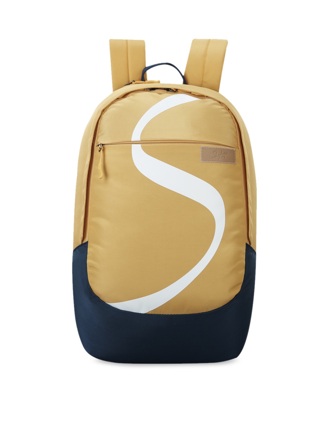 

Skybags Unisex Yellow & Navy Blue Solid Backpack