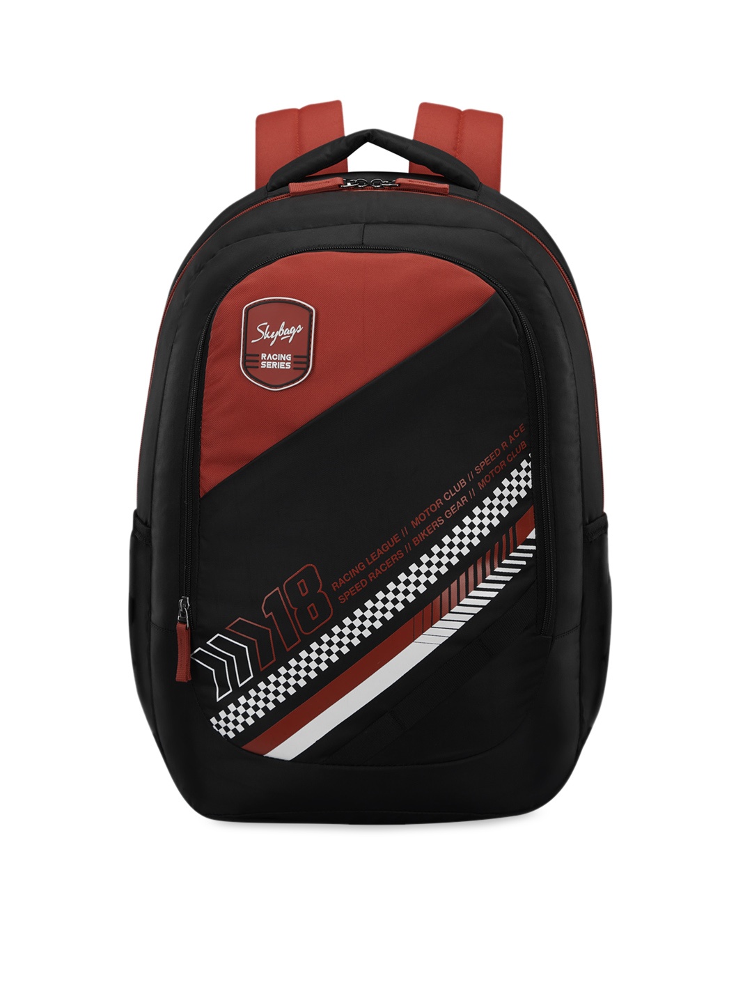 

Skybags Unisex Black & Red Printed Backpack