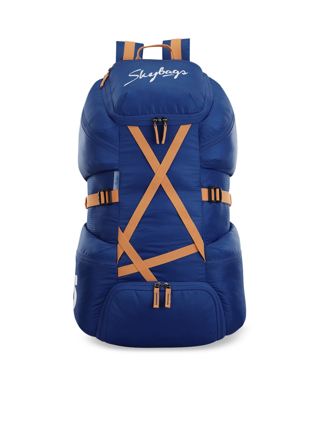 

Skybags Unisex Blue & Orange Solid Flash Large 55 litre Rucksack