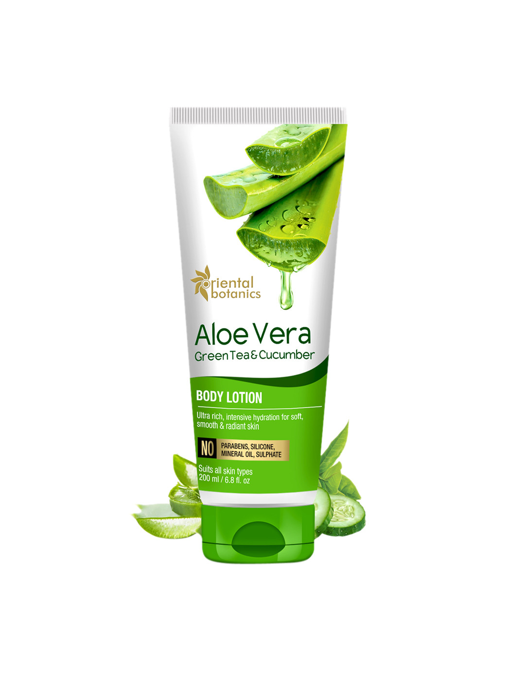 

Oriental Botanics Unisex Aloevera Green Tea & Cucumber Body Lotion 200 ml