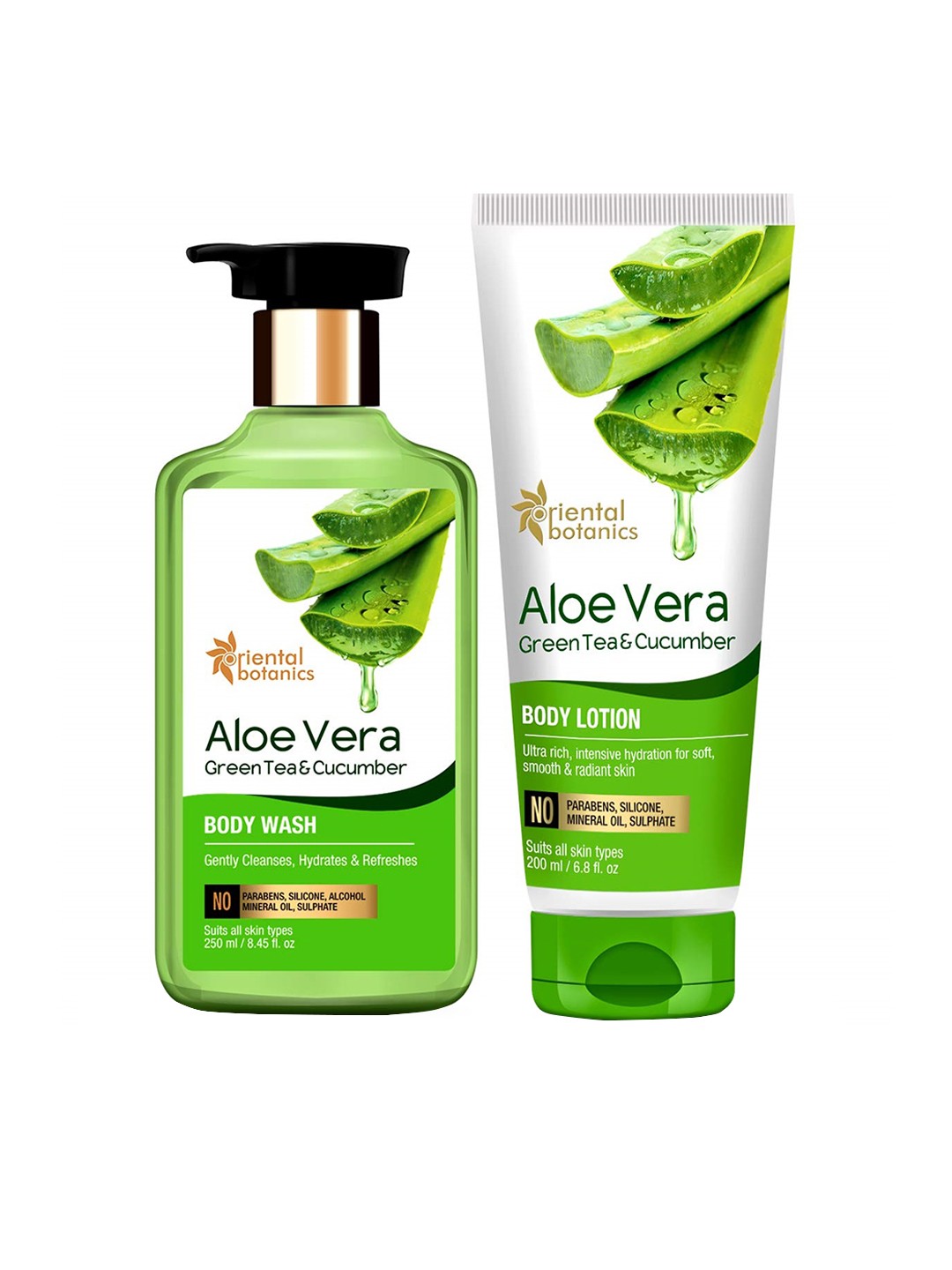 

Oriental Botanics Body Wash 250 ml & Body Lotion 200 ml, Green