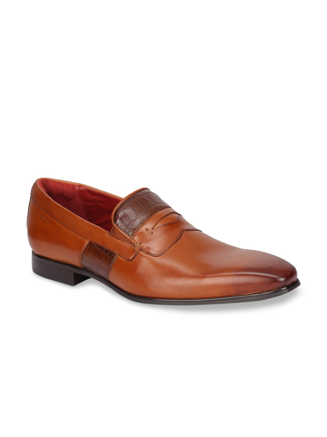 

Ruosh Men Tan Brown Colourblocked Penny Loafers