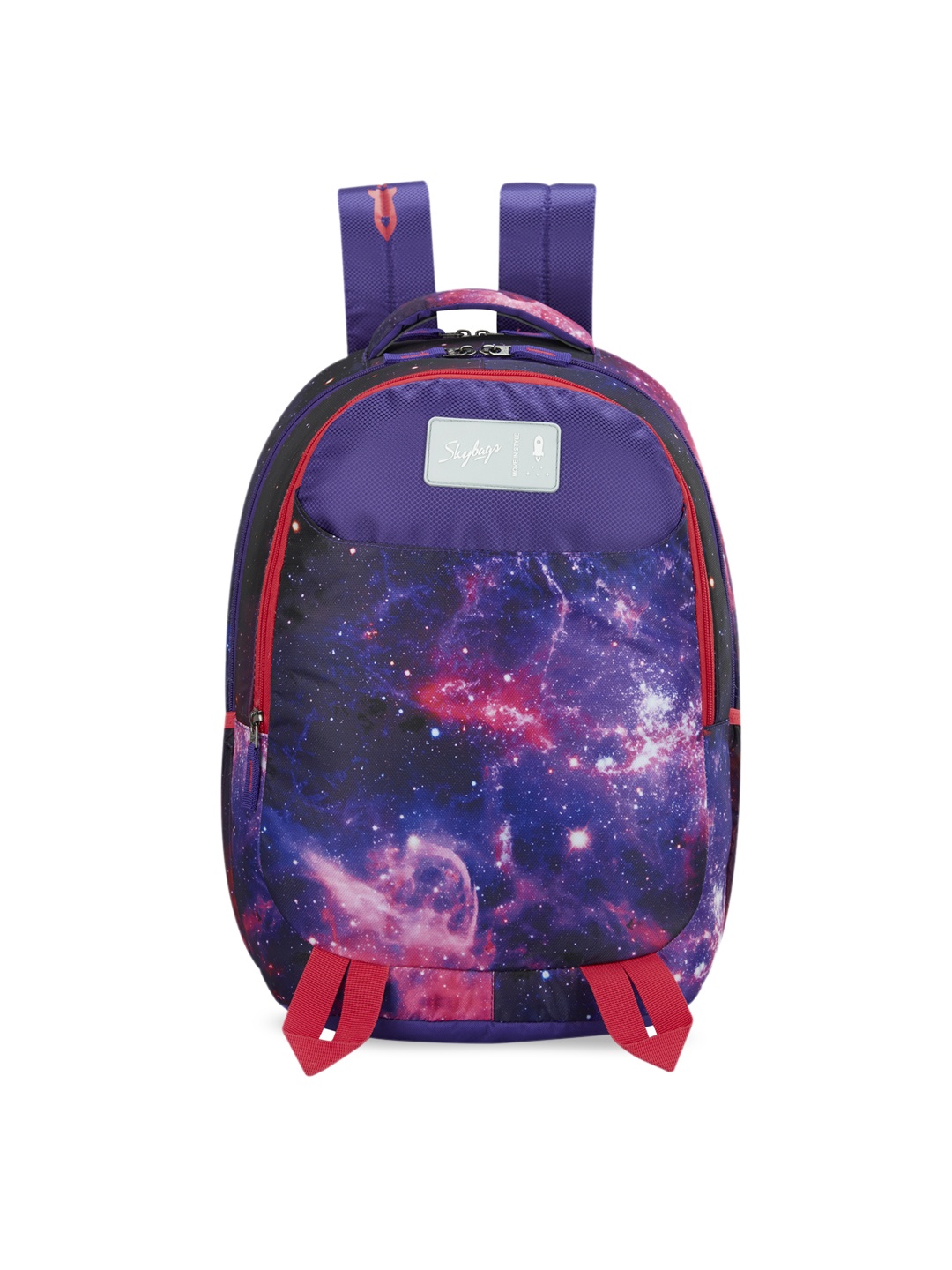 

Skybags Kids Pink & Blue Graphic Backpack