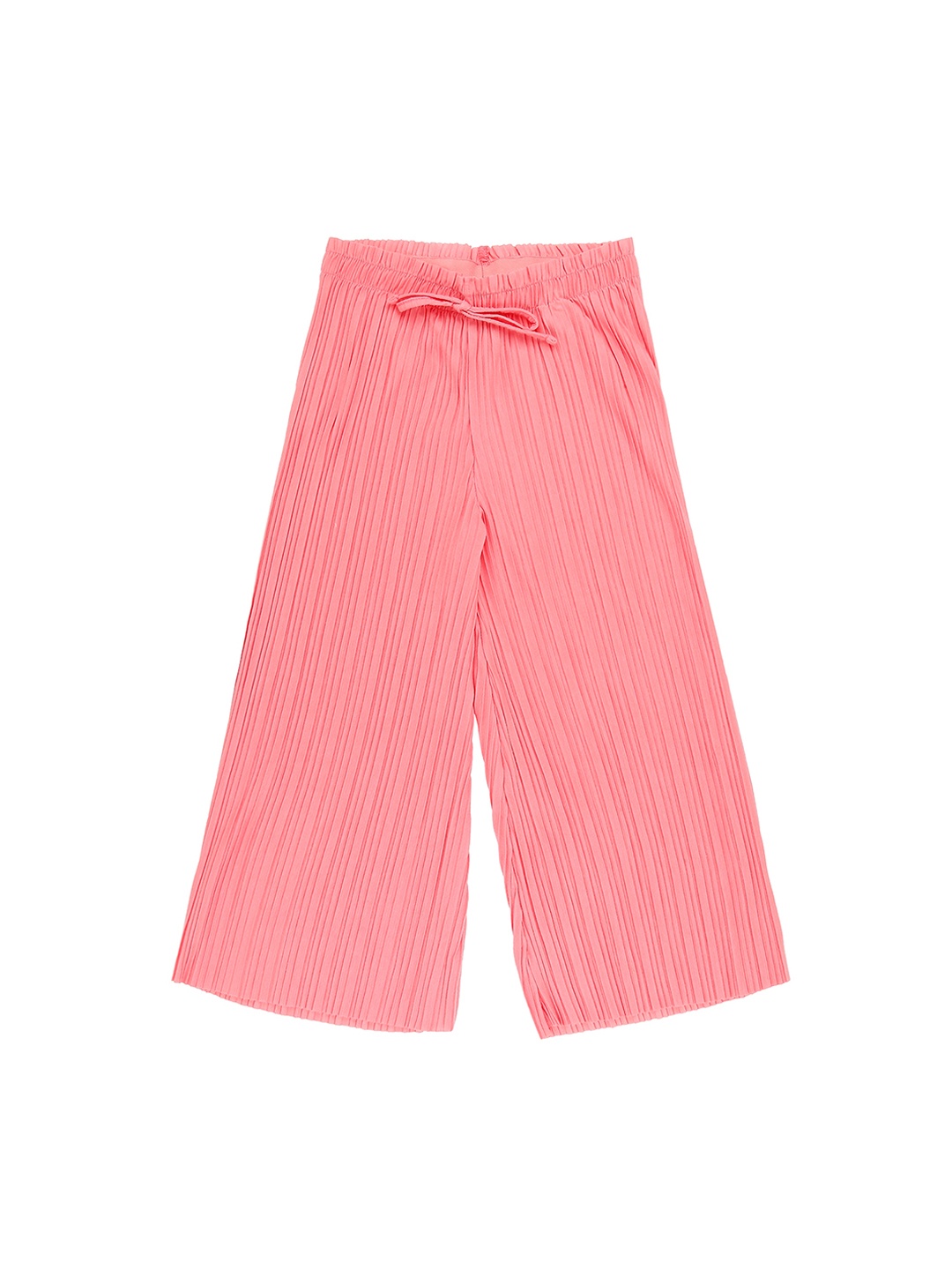 

Pantaloons Junior Girls Peach Regular Fit Accordion Pleats Culottes