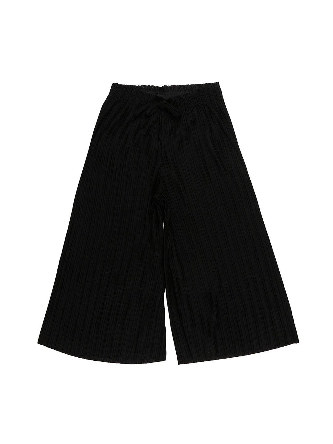 

Pantaloons Junior Girls Black Regular Fit Solid Culottes