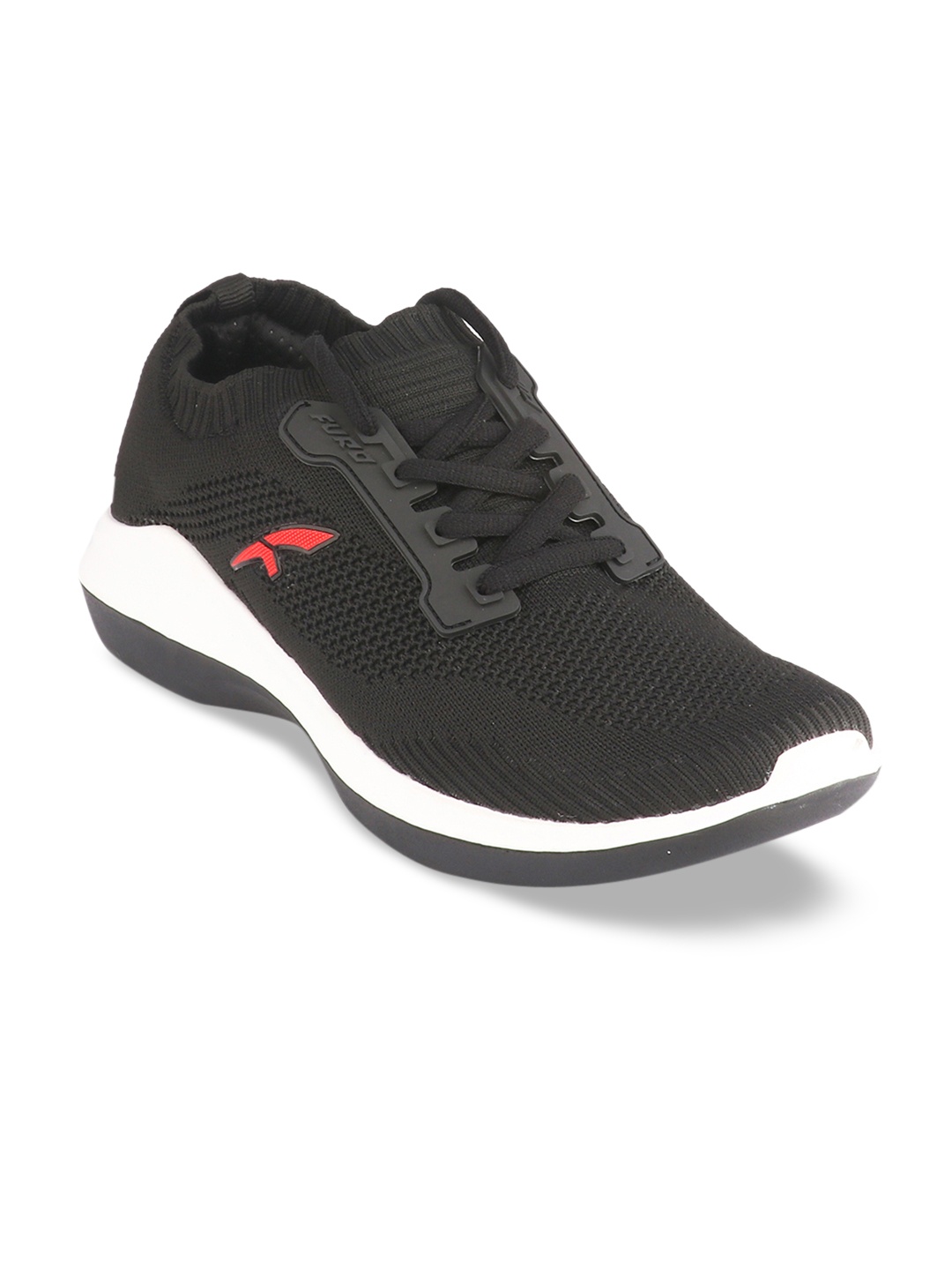 

FURO by Red Chief Men Black Mesh Walking Shoes