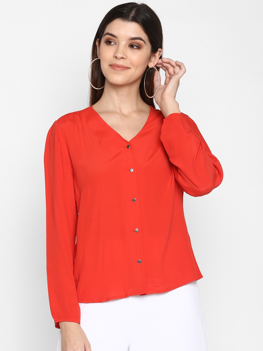 

Mode by Red Tape Women Orange Solid Top