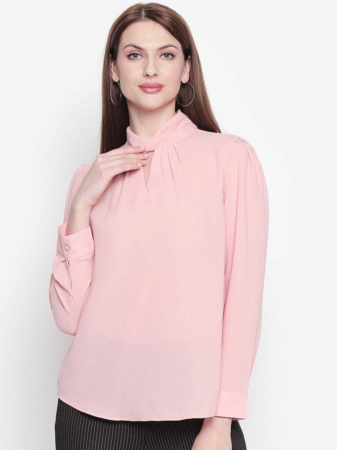 

Annabelle by Pantaloons Women Pink Solid Top