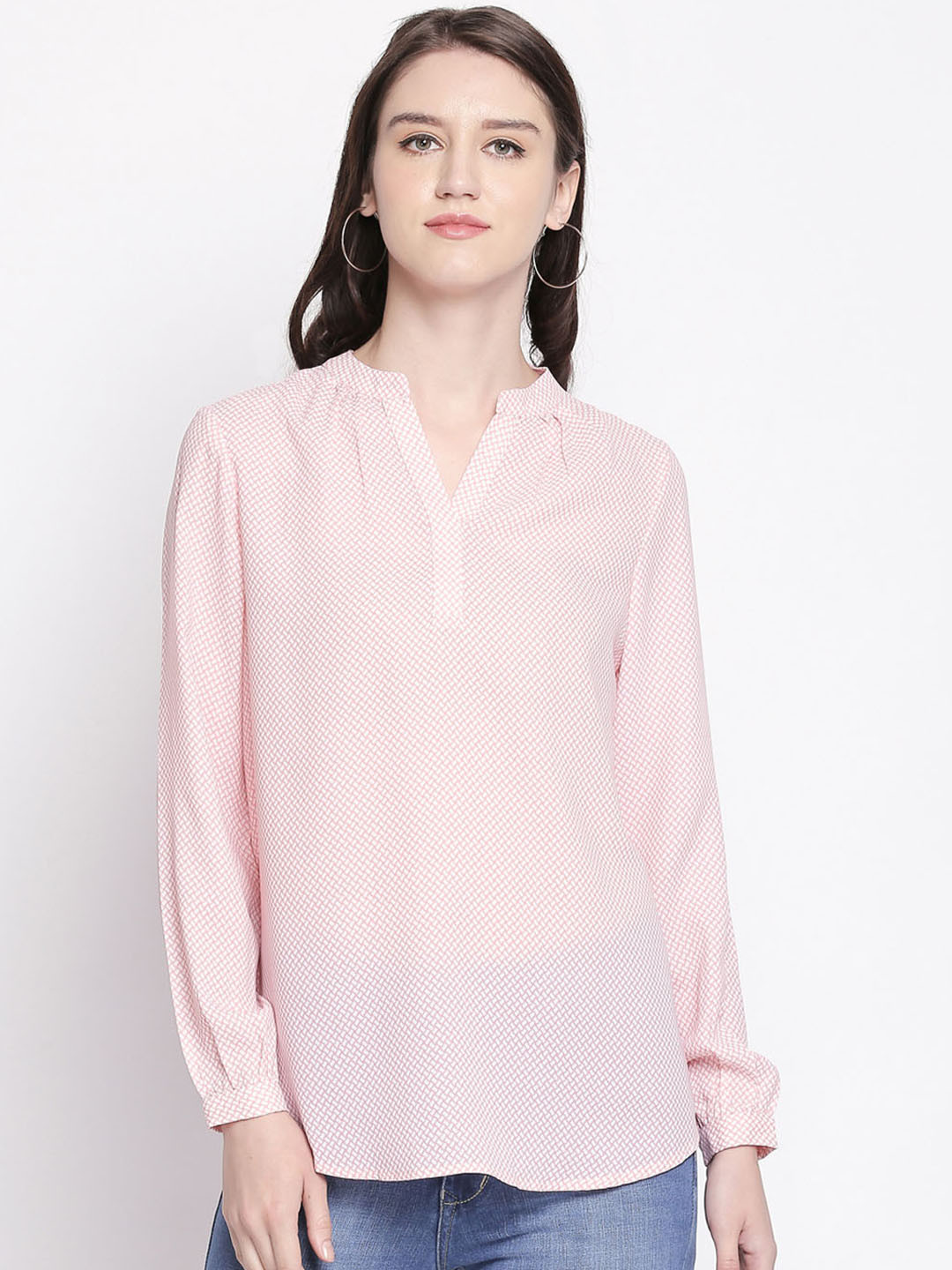 

Annabelle by Pantaloons Women Pink Checked Top