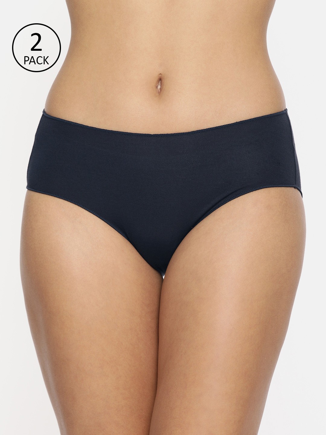 

Jockey Women Pack of 2 Solid Hipster Briefs, Navy blue
