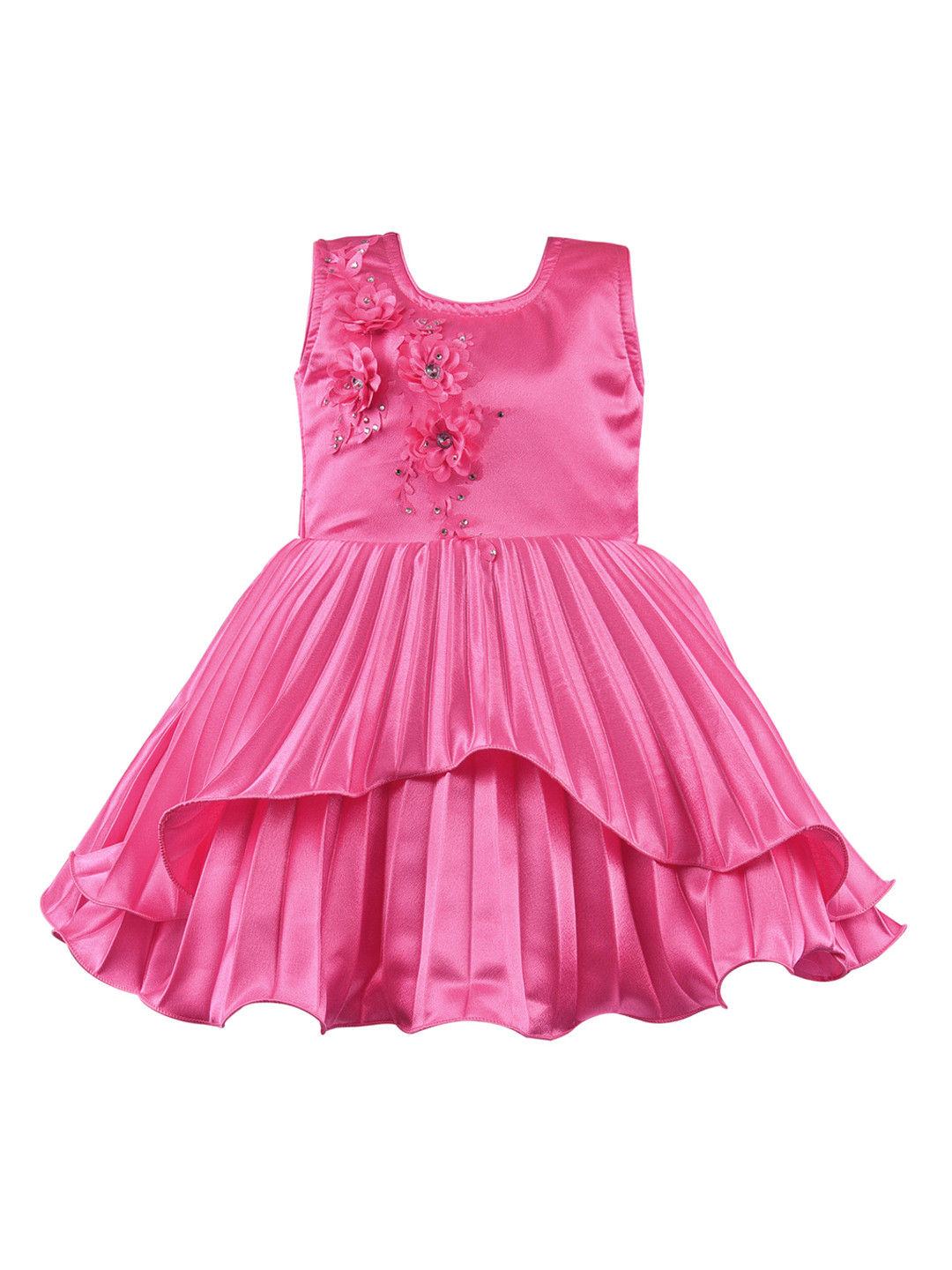 

Wish Karo Girls Pink Embellished Fit and Flare Dress