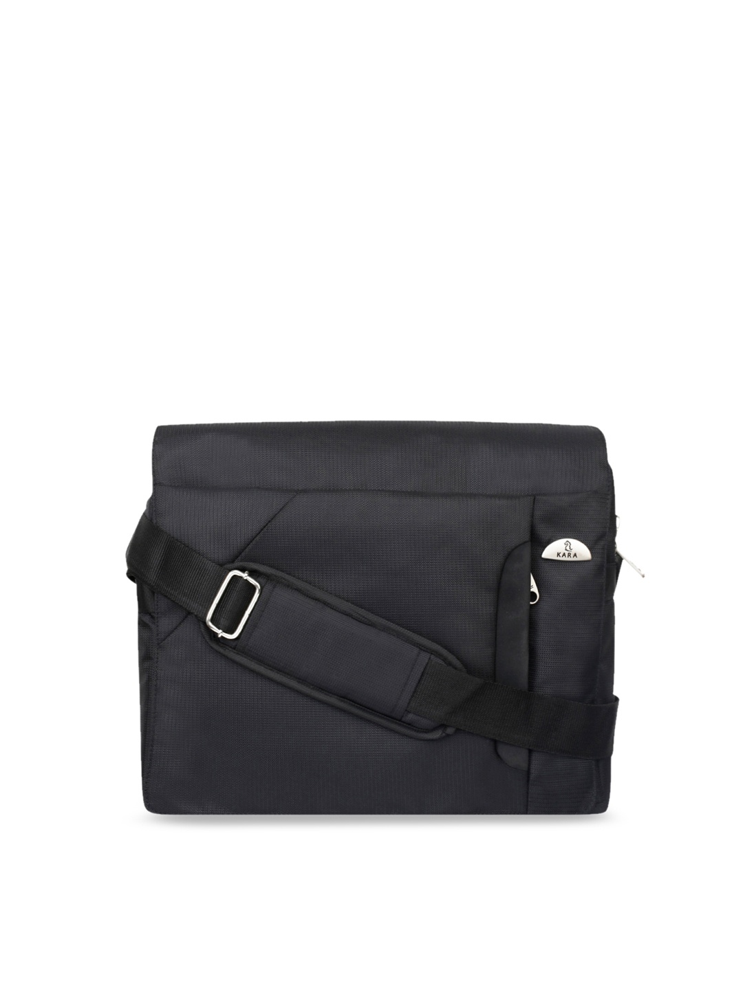 

Kara Unisex Black Solid Messenger Bag