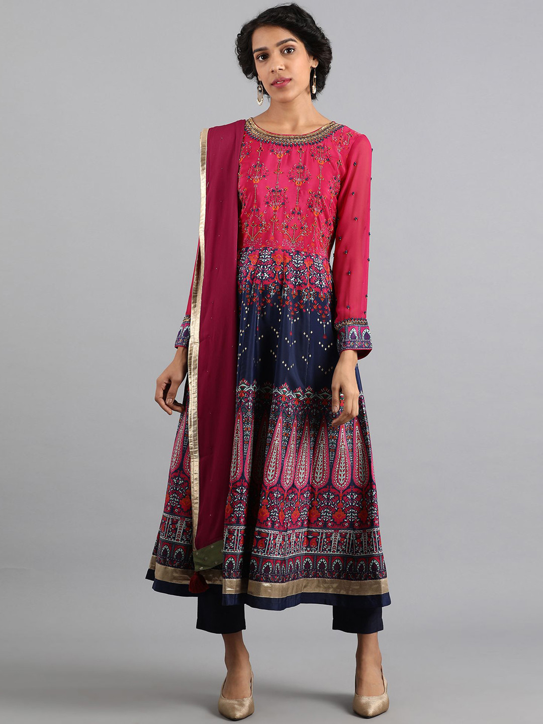 

WISHFUL Purple Solid Dupatta
